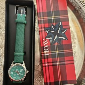 Green Avon Watch with Festive Design